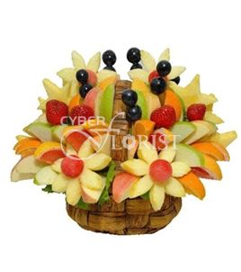 fruit bouquet in a basket